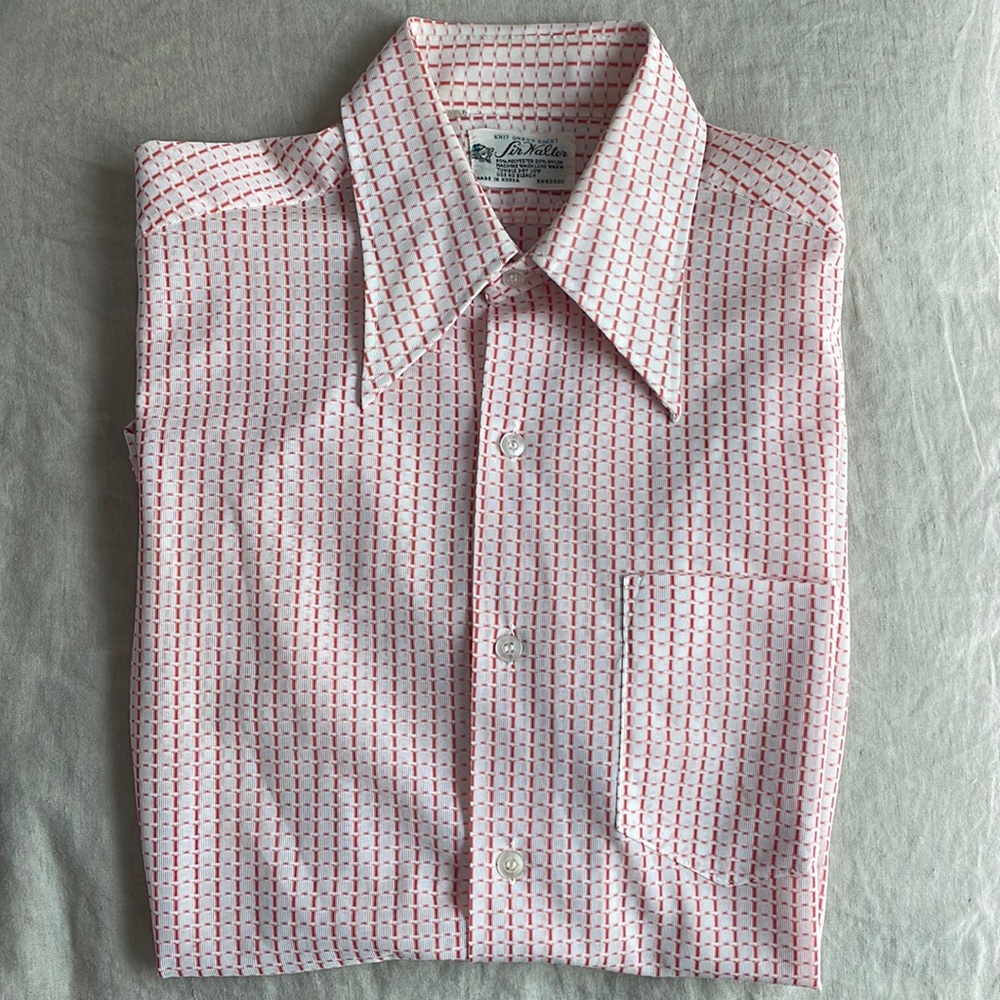 VINTAGE knit dress shirt